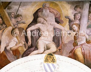 Trinità dei Monti Pucci chapel - God Father with dead Christ | Andrea Jemolo