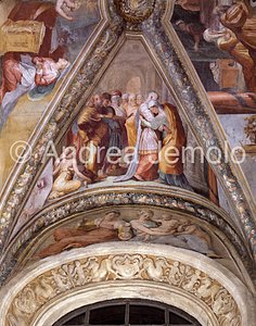 Trinità dei Monti Pucci chapel - vault - Saint Anne and Joachim | Andrea Jemolo