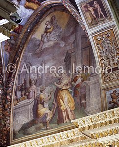 Trinità dei Monti Pucci chapel - lunetta - August and the Sibyl | Andrea Jemolo