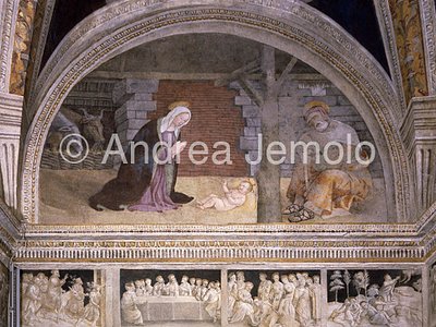 Chiesa della Trinità dei Monti Cappella Guerrieri - lunetta - Natività | Andrea Jemolo