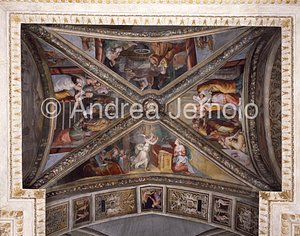 Trinità dei Monti Pucci chapel - vault - Saint Anne and Joachim | Andrea Jemolo