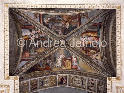 Chiesa della Trinità dei Monti Cappella Pucci - volta - Incontro di Anna e Gioacchino | Andrea Jemolo