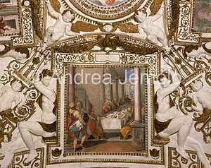 Trinità dei Monti Chapel Cecilia Caetani Orsini - vault - Last Supper | Andrea Jemolo