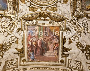 Trinità dei Monti Chapel Cecilia Caetani Orsini - vault - Christ in front of Husked | Andrea Jemolo