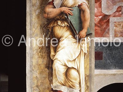 Chiesa della Trinità dei Monti Cappella Marciac - pilastro - Tiburtine Sibyl or Albunea | Andrea Jemolo