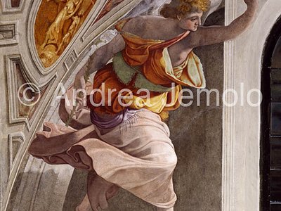 Chiesa della Trinità dei Monti Cappella Della Rovere - lunetta - Annunciazione - particolare | Andrea Jemolo