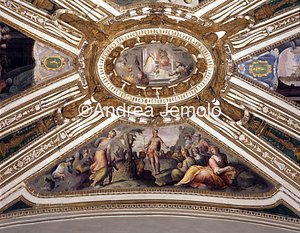 Trinità dei Monti Chapel Altoviti - vault - Sermon in the desert | Andrea Jemolo