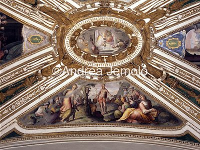 Chiesa della Trinità dei Monti Cappella Altoviti - volta - La predica nel deserto | Andrea Jemolo