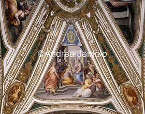 Trinità dei Monti Chapel Altoviti - vault - Visitation | Andrea Jemolo