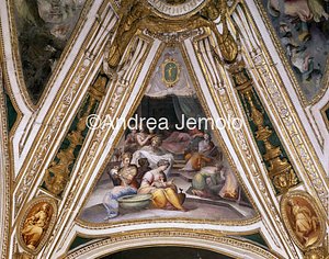 Trinità dei Monti Chapel Altoviti - vault - Birth of St. John the Baptist | Andrea Jemolo