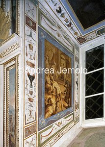 Trinità dei Monti Chapel Altoviti - Splay of window with scenes of life of St. John | Andrea Jemolo