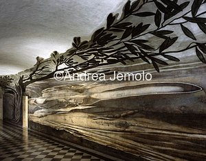 Trinità dei Monti - Monastery Anamorphosis - St. Francis of Paola praying | Andrea Jemolo