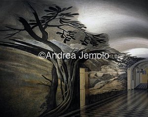 Trinità dei Monti - Monastery Anamorphosis - St. Francis of Paola praying | Andrea Jemolo