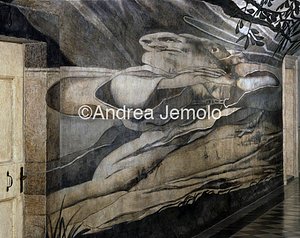 Trinità dei Monti - Monastery Anamorphosis - St. Francis of Paola praying | Andrea Jemolo
