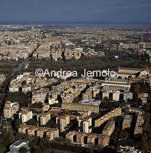 Houses-tower in Valco San Paolo - Via Corinto Aerial photograph | Andrea Jemolo