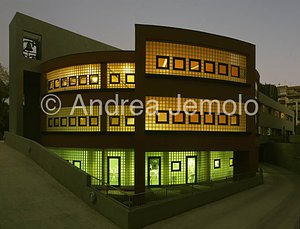 Church of the Holy Face of Jesus Area with the classrooms - nighttime | Andrea Jemolo