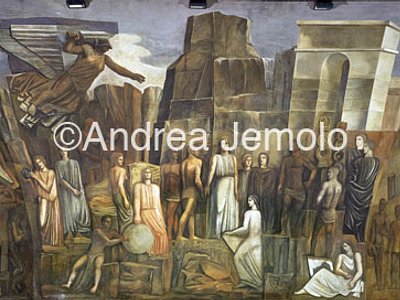 University La Sapienza Italy between the Arts and Sciences - Fresco in Assembly Hall | Andrea Jemolo