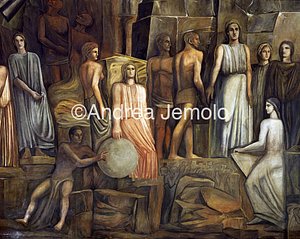 University La Sapienza Italy between the Arts and Sciences - Fresco in Assembly Hall | Andrea Jemolo