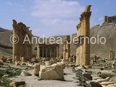 Avenue with columns and temple Funeraris General view | Andrea Jemolo
