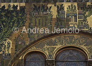 Great Mosque - Mosque of the Omayyadi Southern Prospect - transept - musive decoration | Andrea Jemolo