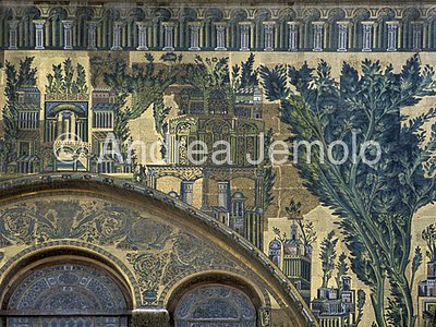 Great Mosque - Mosque of the Omayyadi Southern Prospect - transept - musive decoration | Andrea Jemolo