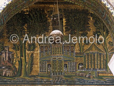 Great Mosque - Mosque of the Omayyadi Western portico - musive decoration - detail | Andrea Jemolo