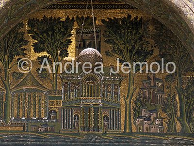 Great Mosque - Mosque of the Omayyadi Western portico - musive decoration - detail | Andrea Jemolo