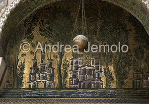 Great Mosque - Mosque of the Omayyadi Western portico - musive decoration - detail | Andrea Jemolo