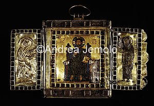 Ermitage Triptych in enamel | Andrea Jemolo