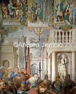 Sacred Mountain of Varallo Chapel 27 Christ in front Pilate - wall | Andrea Jemolo