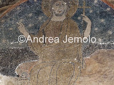 Duomo Sacello di San Giovenale - mosaico con il Redentore | Andrea Jemolo