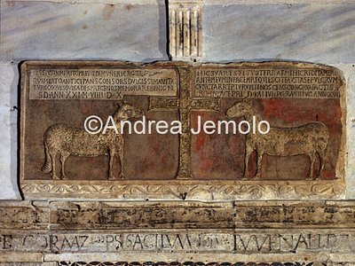 Duomo Sacello di San Giovenale - Pluteo Croce e agnelli | Andrea Jemolo