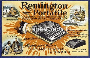 Typewriter Remington Advertising postcard | Andrea Jemolo