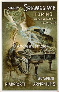 Solavaggione - Pianoforti Cartolina pubblicitaria | Andrea Jemolo