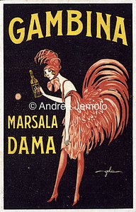 Marsala Gambina Cartolina pubblicitaria | Andrea Jemolo