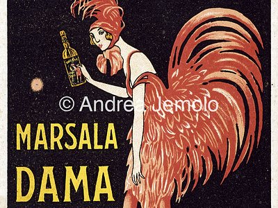 Marsala Gambina Advertising postcard | Andrea Jemolo