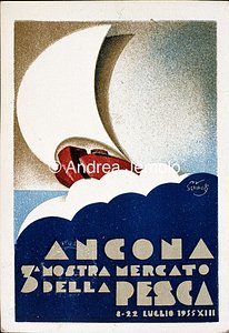 3° Mostra Mercato della Pesca Cartolina pubblicitaria | Andrea Jemolo
