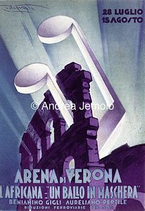 Opera lirica all' Arena di Verona Cartolina pubblicitaria | Andrea Jemolo