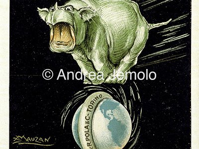 Pneumatic tyre Spiga Advertising postcard | Andrea Jemolo