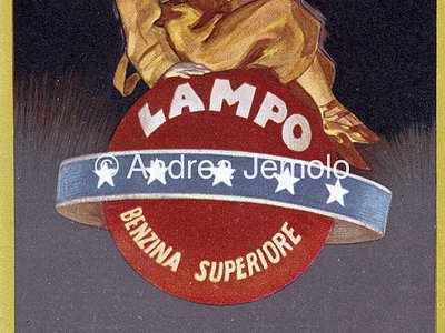 Gasoline Lampo Advertising postcard | Andrea Jemolo