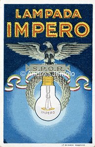 Lampada Impero Cartolina pubblicitaria | Andrea Jemolo