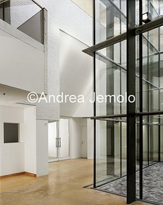 The new Hertzian Library Detail views of light well in steel an solar control glass | Andrea Jemolo