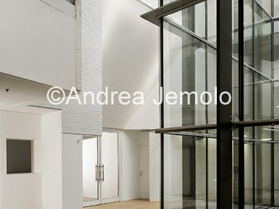 The new Hertzian Library Detail views of light well in steel an solar control glass | Andrea Jemolo