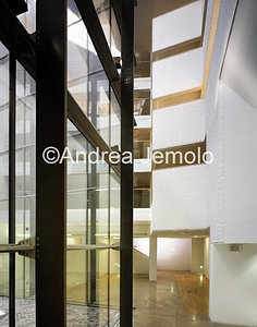 The new Hertzian Library Detail views of light well in steel an solar control glass | Andrea Jemolo
