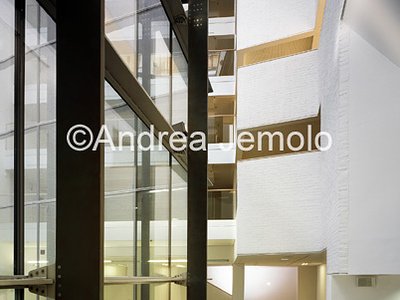 The new Hertzian Library Detail views of light well in steel an solar control glass | Andrea Jemolo