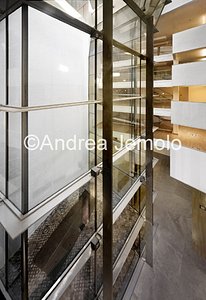 The new Hertzian Library Detail views of light well in steel an solar control glass | Andrea Jemolo