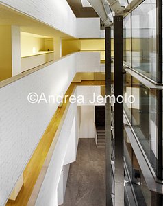 The new Hertzian Library Detail views of light well in steel an solar control glass | Andrea Jemolo