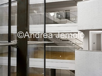 The new Hertzian Library Detail views of light well in steel an solar control glass | Andrea Jemolo