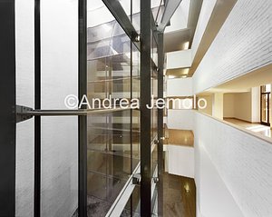 The new Hertzian Library Detail views of light well in steel an solar control glass | Andrea Jemolo