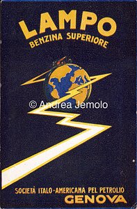 Benzina Lampo Cartolina pubblicitaria | Andrea Jemolo